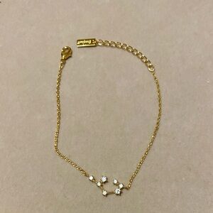 Gold & Diamond Sagittarius Star Constellation Dainty Bracelet